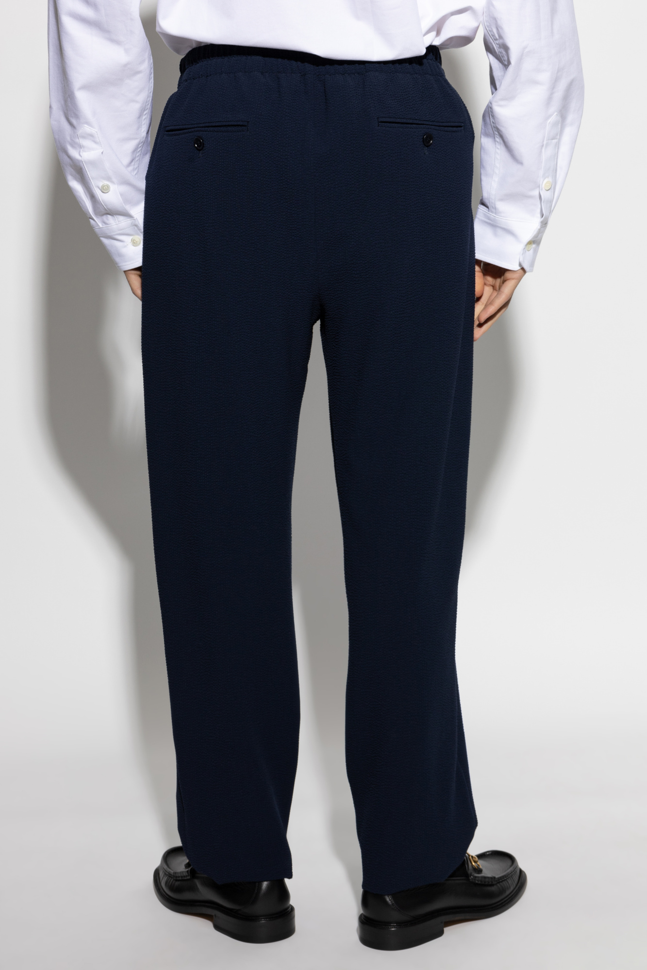 Giorgio Armani Vintage 80s 90s Navy Blue Wool Balloon